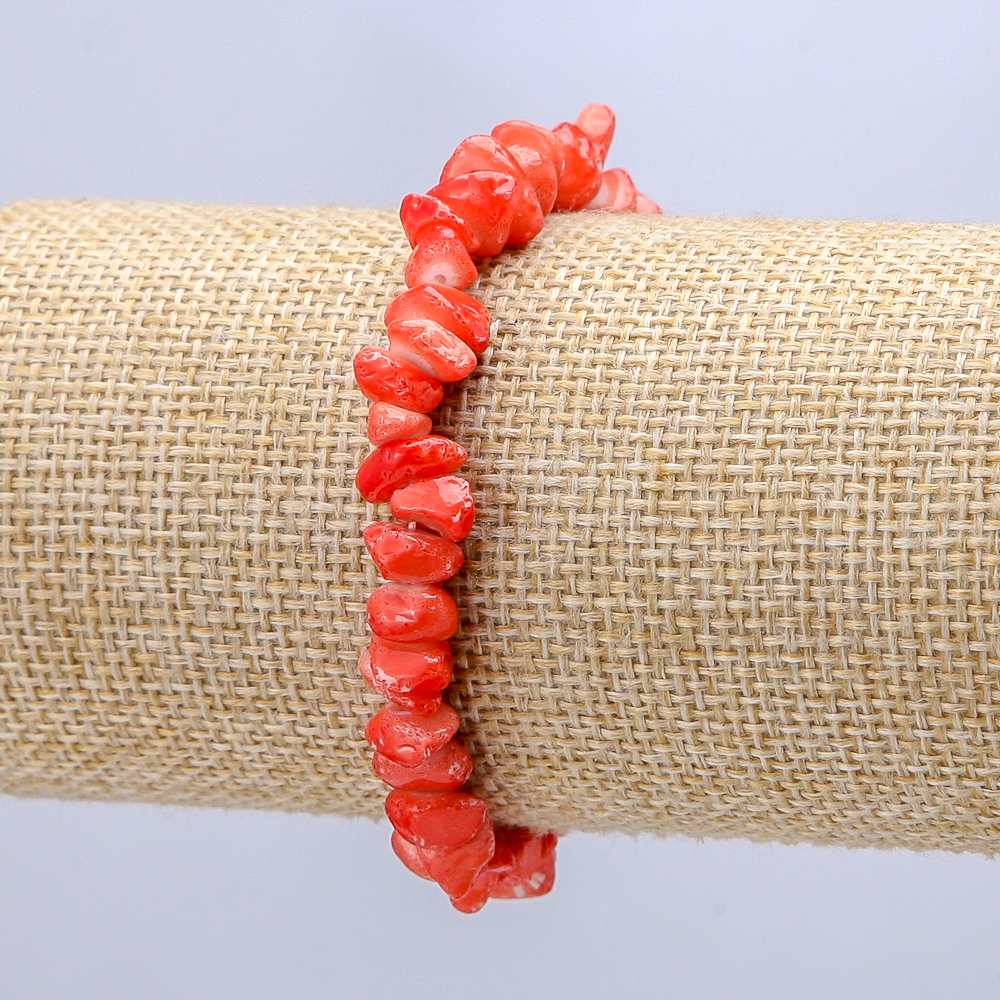 צמיד מפרלמוטר מטונה על גומי, גרגר 7(±) ממ, אורך 18 סמ