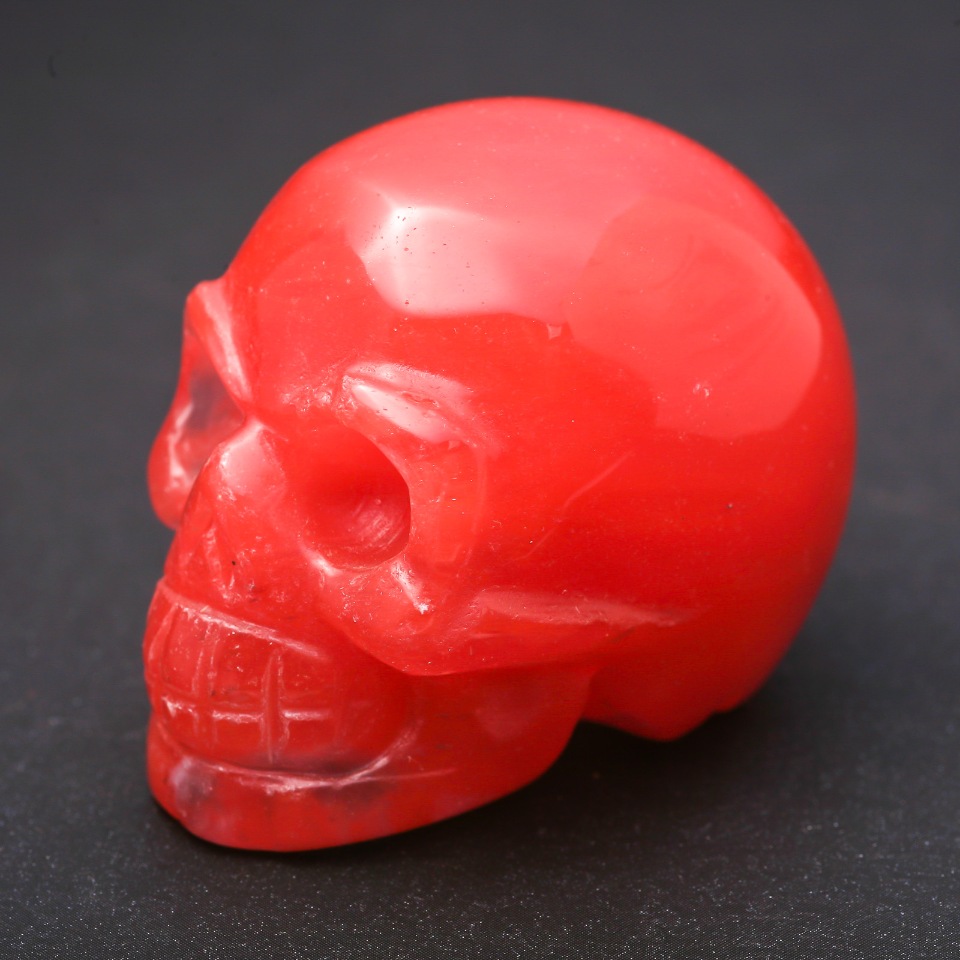 מזכרת מאבן טבעית טרמלין אבטיח גולגולת «יוריק» 38×49×34(±)mm