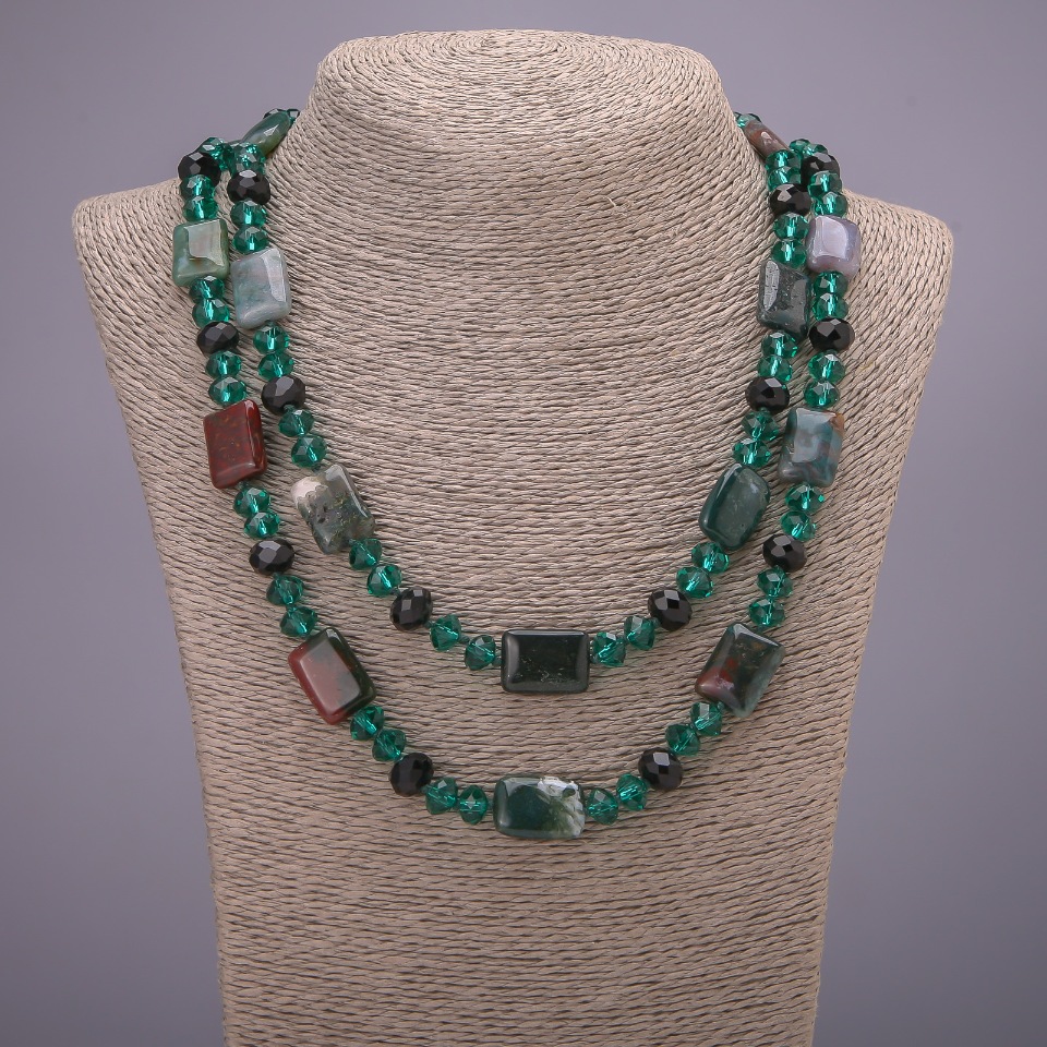 הנחה: שרשרת ארוכה «הקונסטלציה של אוריון» מאבן יאשמה, «קריסטל צ'כי», אורך 120 ס״מ