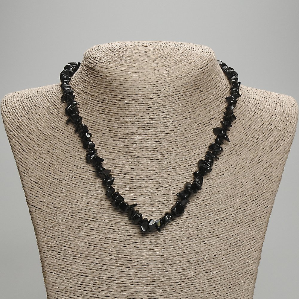 שרשרת אגט טבעית – גרגרי אגט, קוטר 7± מ״מ, אורך 45± ס״מ, עם שרשרת הארכה