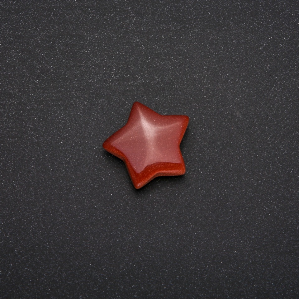 אבן מזכרת אבנטורין חול זהוב בצורת כוכב 28×28×10(±) מ״מ