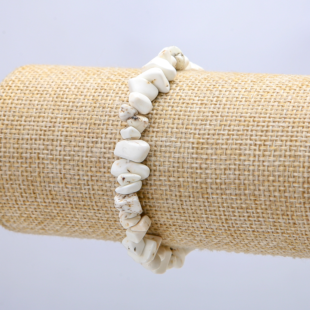 צמיד מאבן הוולייט, גרגר 7 מ״מ, היקף 18 ס״מ