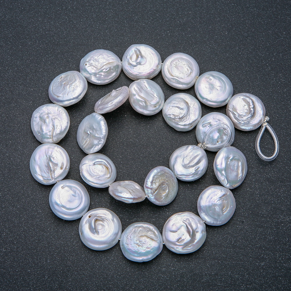 חוט פנינים בארוק, קוטר 16 מ״מ, אורך 42 ס״מ ± בגוון בנזיני