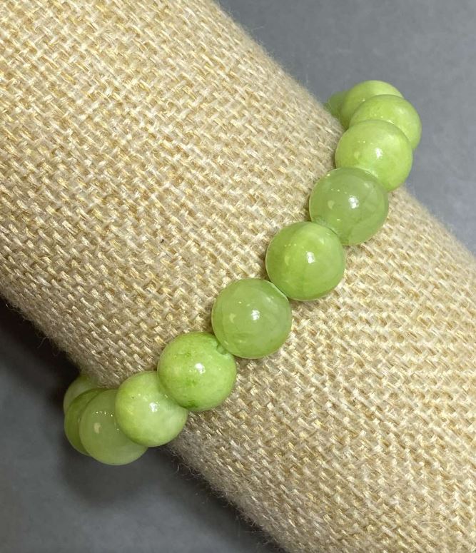 צמיד מאבן אוניקס על גומי — כדור חלק, קוטר 10 מ״מ, אורך 18 ס״מ