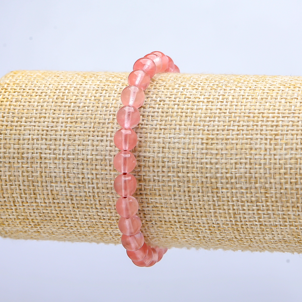 צמיד גומי לחלצידון מלאכותי, חרוז חלק, קוטר 6± מ״מ, אורך 18 ס״מ+