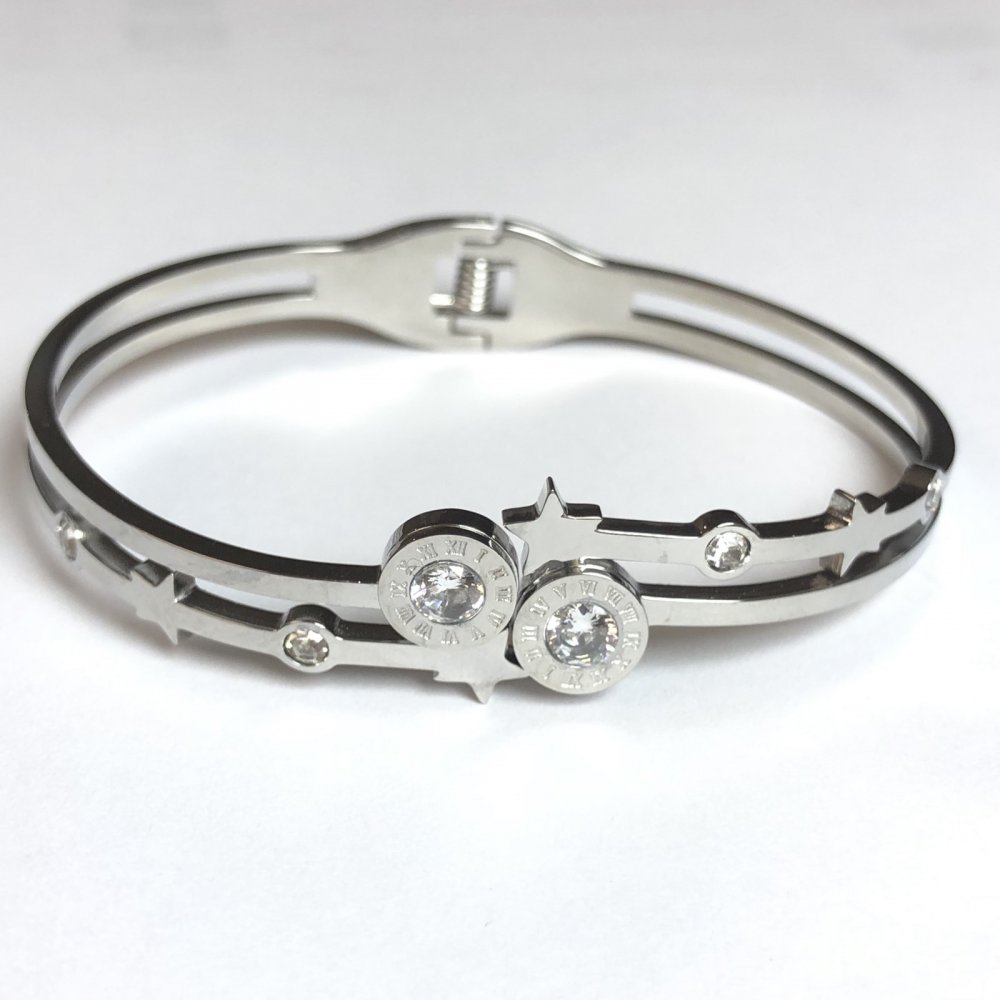 צמיד Xuping רודיום, עובי 5.5 מ״מ + -, קוטר 63×54 ס״מ +