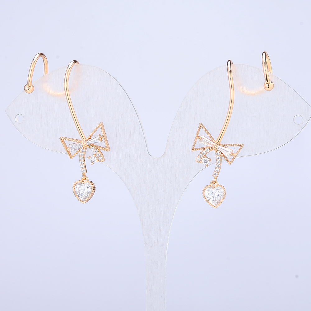 קאף Xuping מצופה זהב 18K עם זרקוני לבנים, אורך 40 מ״מ +