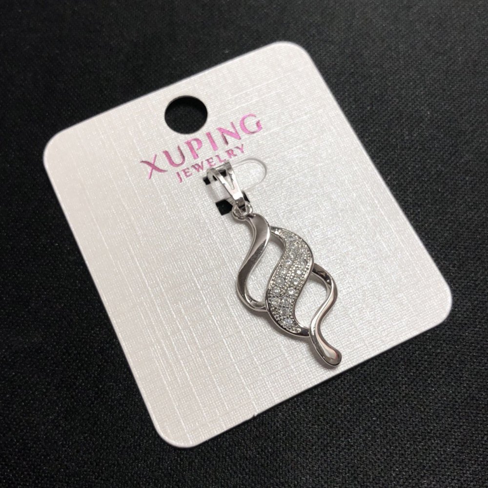 תליון Xuping 35×12 מ״מ רודיום