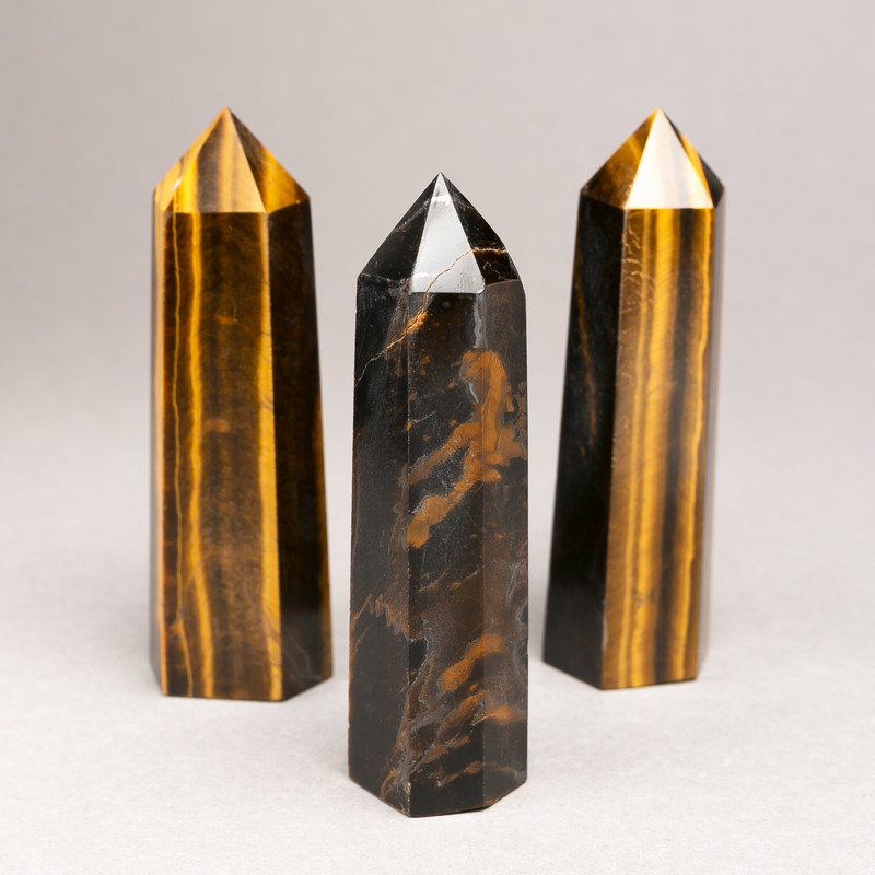 עיפרון מזכרת מאבן העין הנמר הטבעית, במגוון גדלים (לפי 100 גרם)