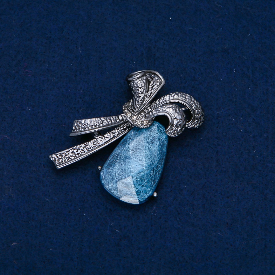 סיכת דש «אקצנט» עם אפקט אקווריום 50×35 מ״מ