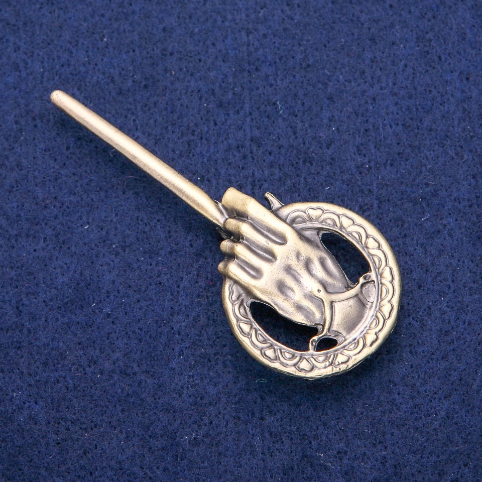 סיכת תליון «יד המלך» 31×71 מ״מ, צבע המתכת: ברונזה