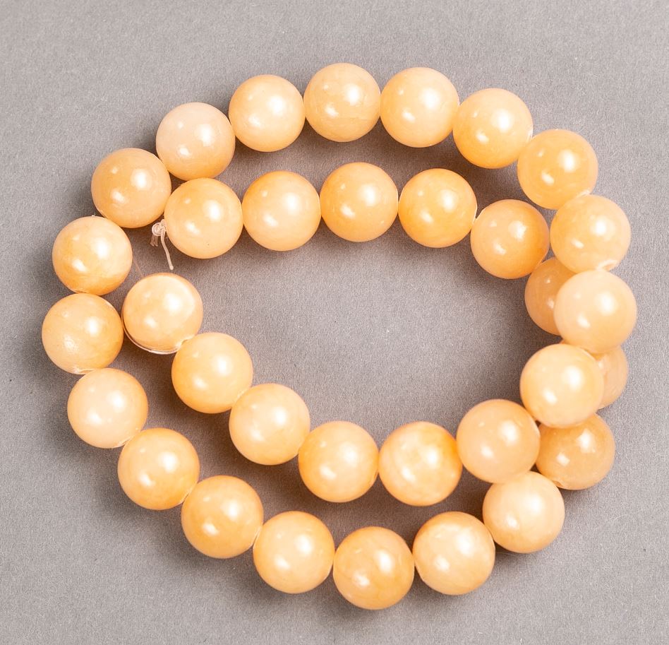 חרוזי סלניט על חוט (אקריליק מלאכותי) כדור חלק, קוטר 12.5 מ״מ, אורך 40 ס״מ