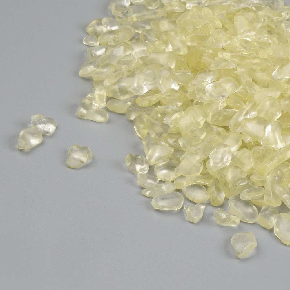 אביזרי תכשיטים: שבבי ציטרין ללא חור d 6–14×6×3–5 מ״מ ± (מחיר ל-100 גרם)