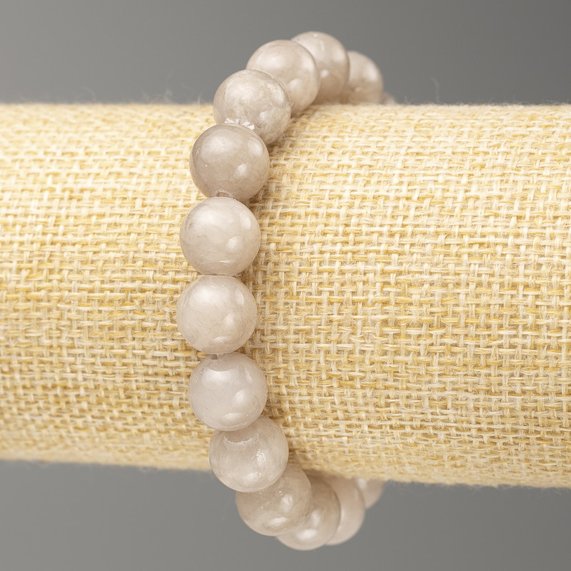 צמיד אלסטי מאגת מעושנת (חרוזים אקריליים חלקים) קוטר 10 מ״מ +- אורך 18 ס״מ+