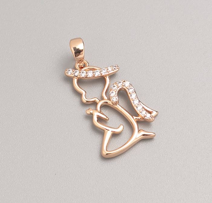 תליון Xuping זהב מצופה 18K מלאך, קוטר 20×12 מ״מ+