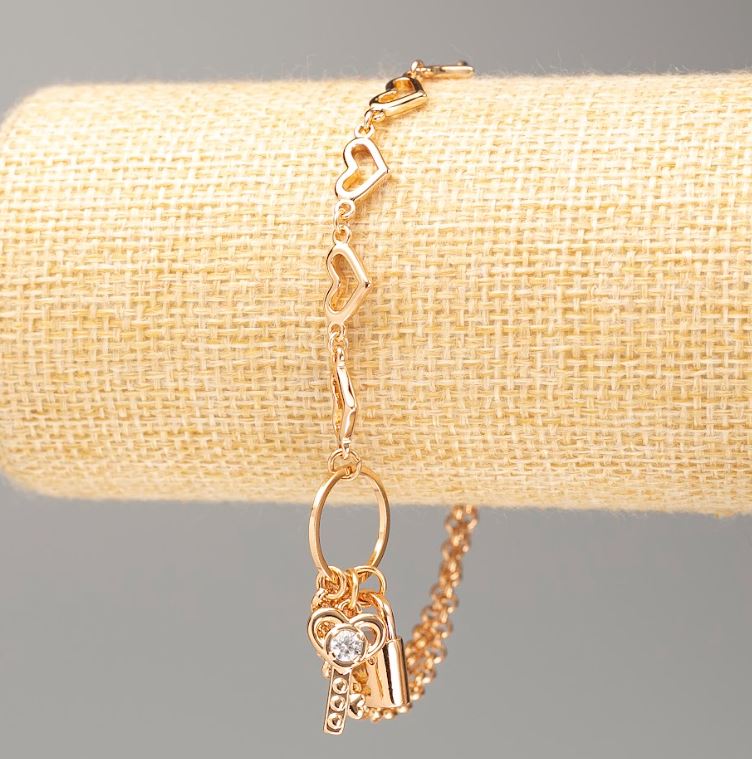 צמיד Xuping מצופה בזהב 18 קראט — אורך 19–22 ס״מ, עובי 6 מ״מ + -, עובי 4 מ״מ +