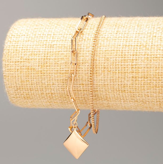 צמיד Xuping מצופה בזהב 18K, אורך 17–21 ס״מ, עובי 5 מ״מ +