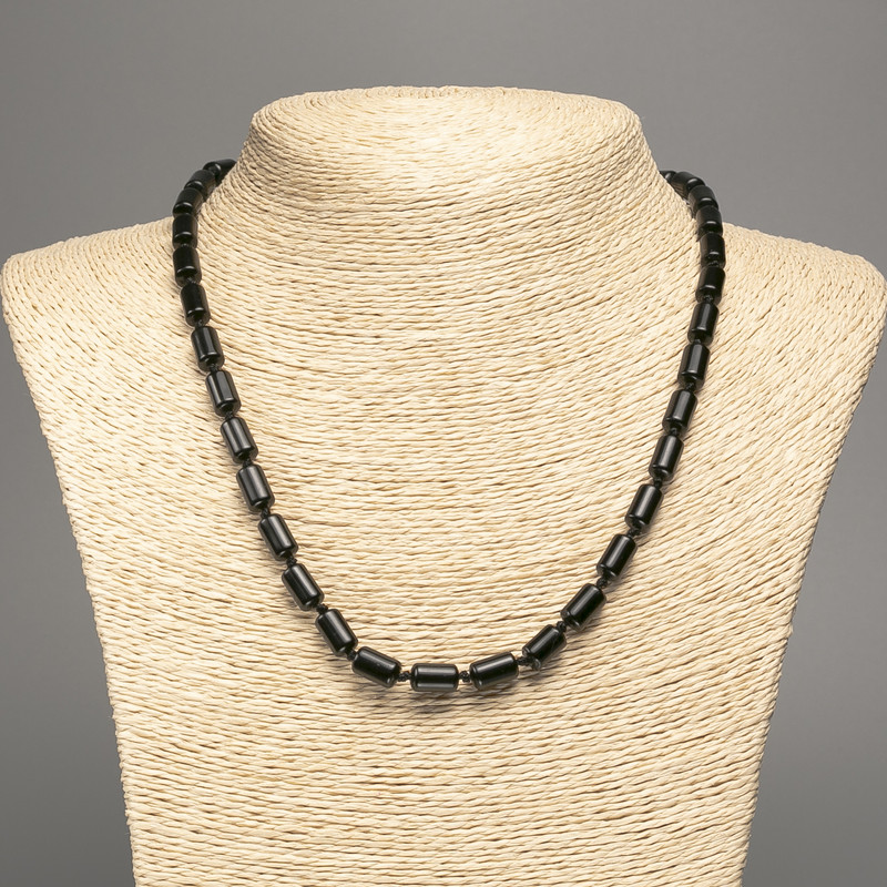 שרשרת אגת מדחוס בצינדר חלק, קוטר 10×6 מ"מ, אורך 48 ס"מ +