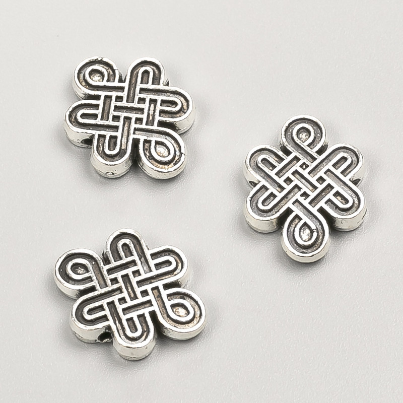 אביזרי תכשיטים, חרוז-הכנסה, קוטר 17×13×3 מ״מ, אריזה 20 גרם, 11 יחידות ±, צבע המתכת: כסוף