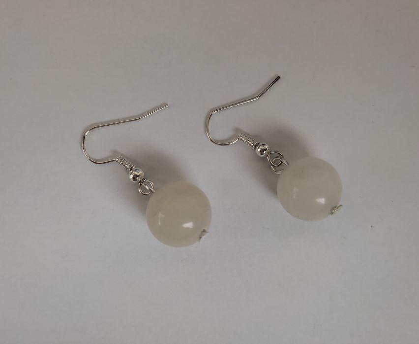 עגילים «קריסטל הררי» (אקריל מלאכותי), קוטר 12 מ״מ, אורך 33 מ״מ