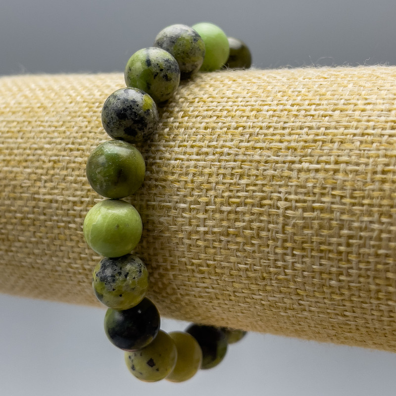 צמיד ג'יידייט אוסטרלי (אקריל סינתטי) חרוזים חלקים, קוטר 10.5 מ"מ, אורך 18 ס"מ (אלסטי)