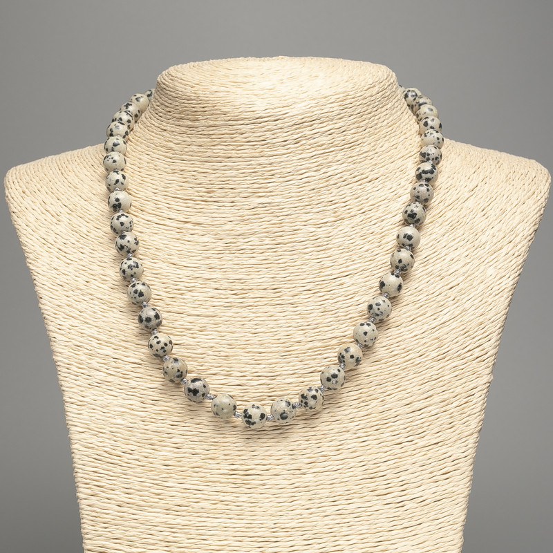 שרשרת «יאשמה דלטמטין» (אקריל מלאכותי) חרוז חלק, קוטר 8.5 מ״מ, אורך 50 ס״מ +