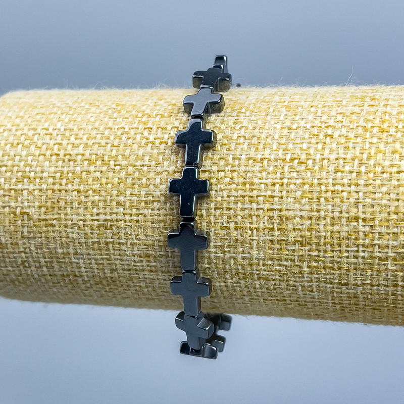 צמיד המטיט בצורת צלב, קוטר 10, 5×8, 5 מ״מ ±, אורך 18 ס״מ (אלסטי)