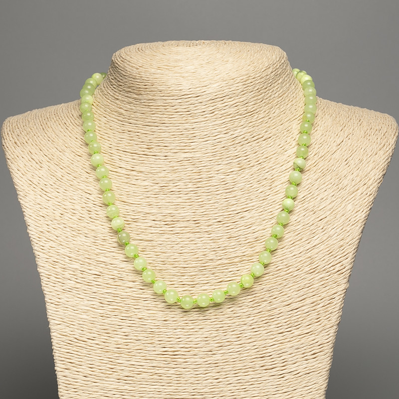 שרשרת אוניקס כדור חלק בקוטר 6 מ״מ, אורך 46 ס״מ +-