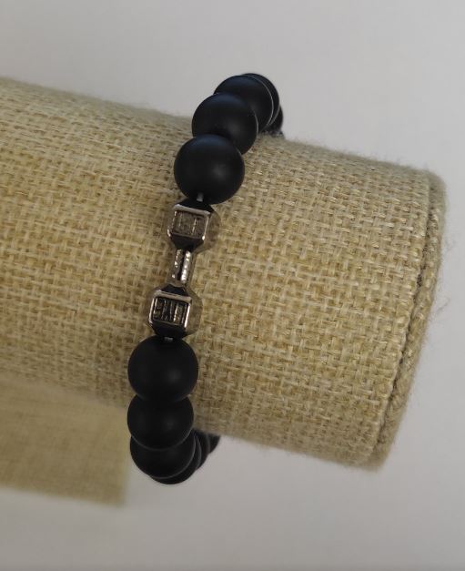 צמיד שונגיט סינתטי «משקולת», קוטר 10 מ"מ, אורך 18 ס"מ ± (אלסטי)